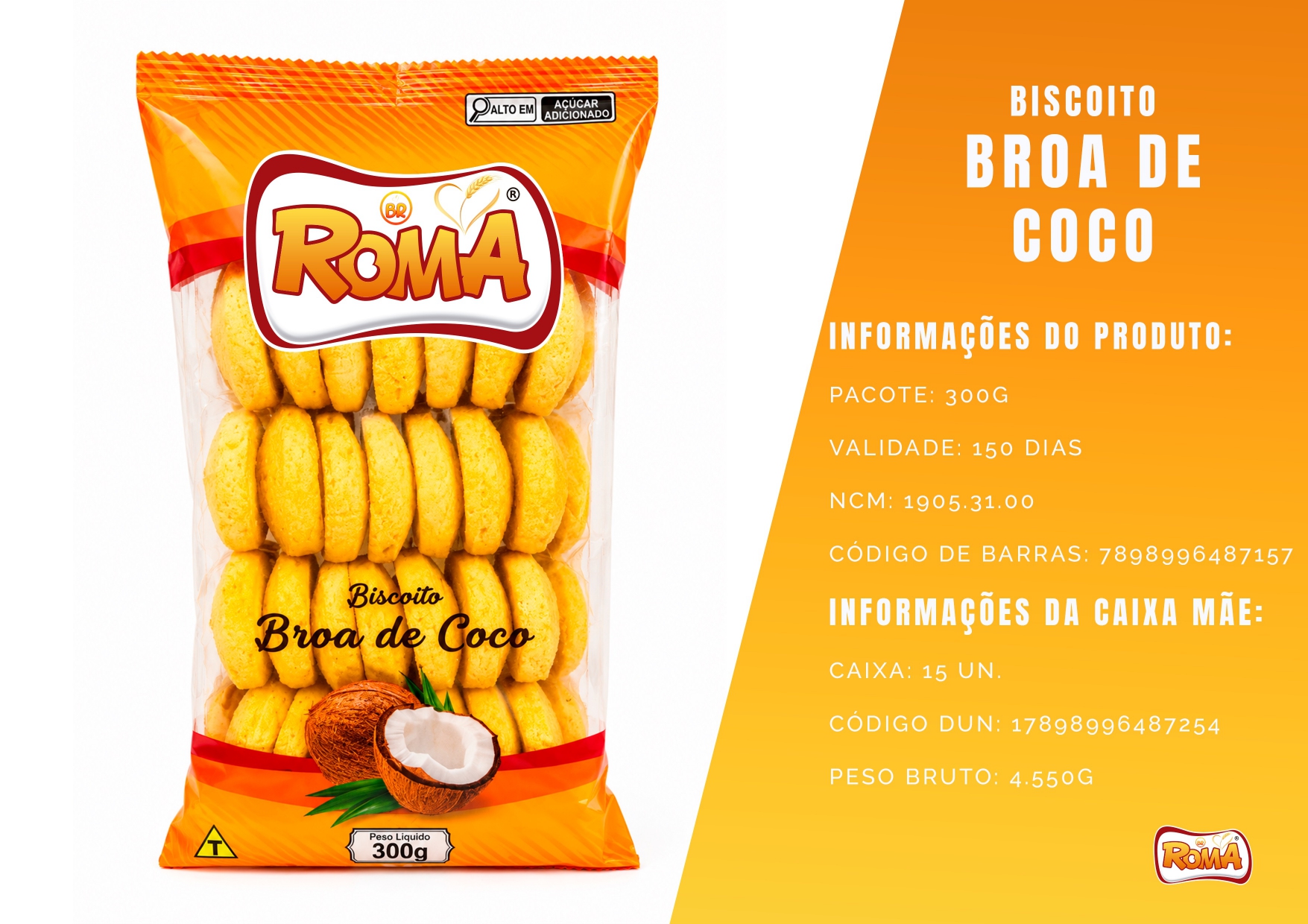 Biscoito Broa de Coco