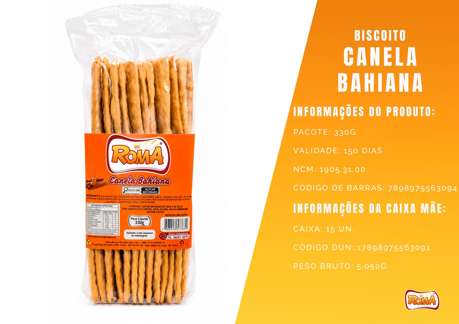 Biscoito Canela Bahiana